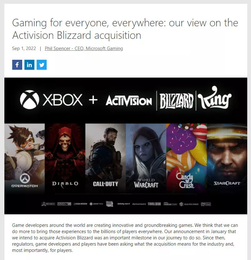 菲尔斯宾塞确认《守望先锋》《暗黑破坏神》《使命召唤》将加入Xbox Game Pass。 ​​​​